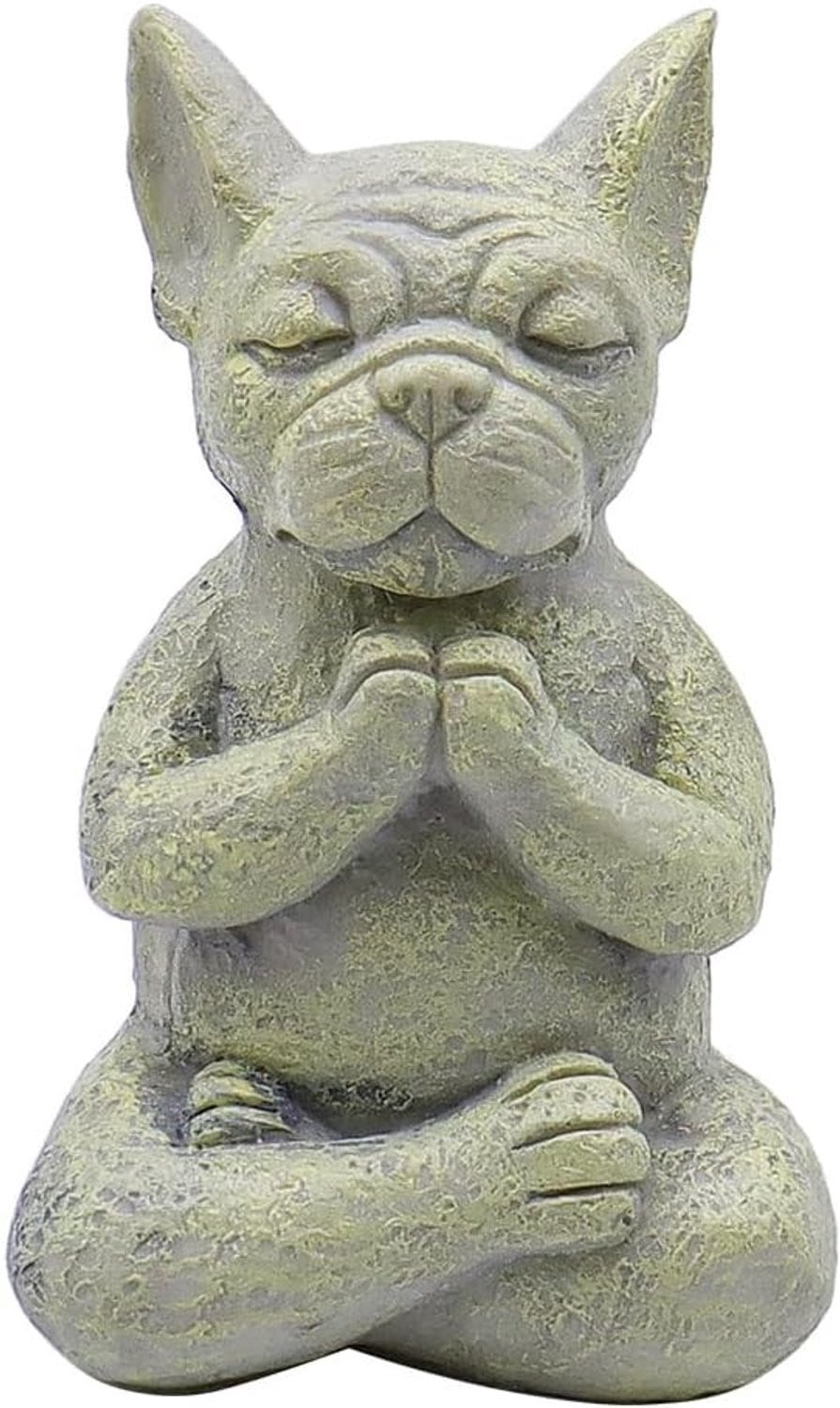 Zen Yoga Bulldog Beeldje voor Decoratie in Huis en Tuin