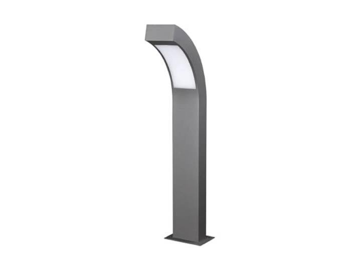 Lucande LED Borne Eclairage Exterieur Lennik (Moderne) en Noir Aluminium (1 lampe\,à)\, Lumineuse Luminaire Lampe Jardin Led