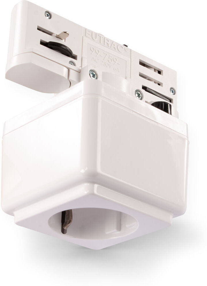Eutrac 3 Phasen Steckdosen Multi Adapter, Datenbus Option, Weiß