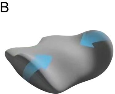 Uplifted Goods Ergonomic Lumbar Support Cushion For Bed And Sleep Comfort grey