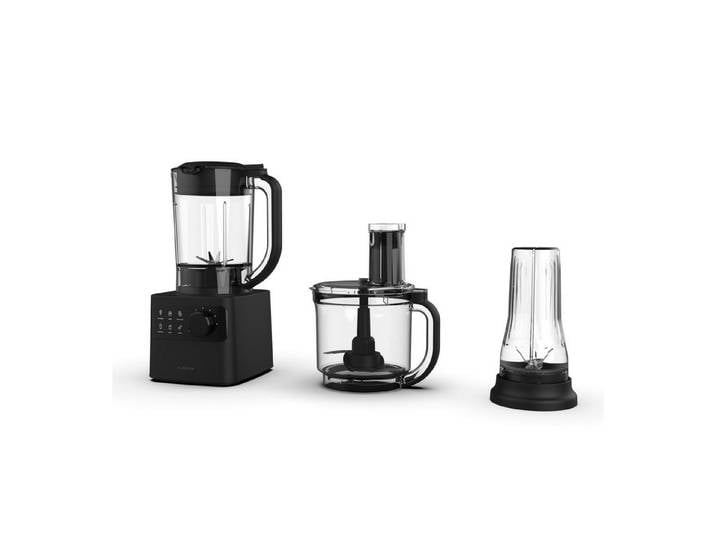 Klarstein Küchenmaschine Velaire Küchenmaschine + Mixer 1200W 2L+1,75L 6 Stufen 6 Programme, 1200 W, Standmixer Knetmaschine Rührgerät mit Touch 6 Programmen Edelstahl
