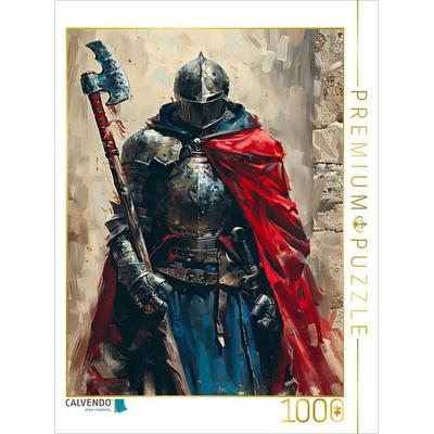 CALVENDO Puzzle Panzerreiter mit Hellebarde | 1000 Teile Lege-Größe 64x48cm Foto-Puzzle für glückliche Stunden