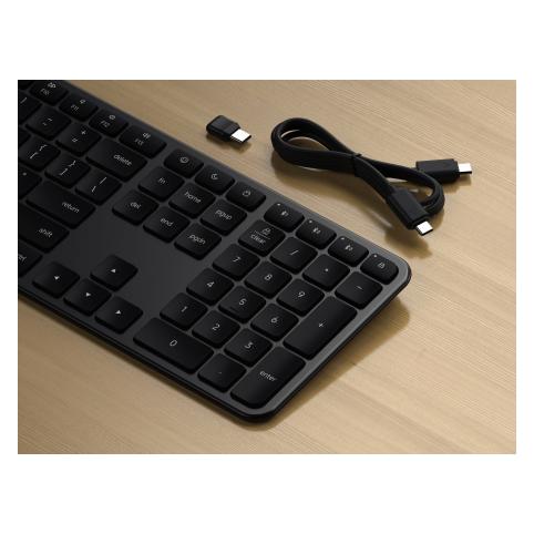 Satechi Slim EX3 Drahtlose Tastatur (US, Kabelgebunden, Kabellos) (ST-KEX3C-EN)