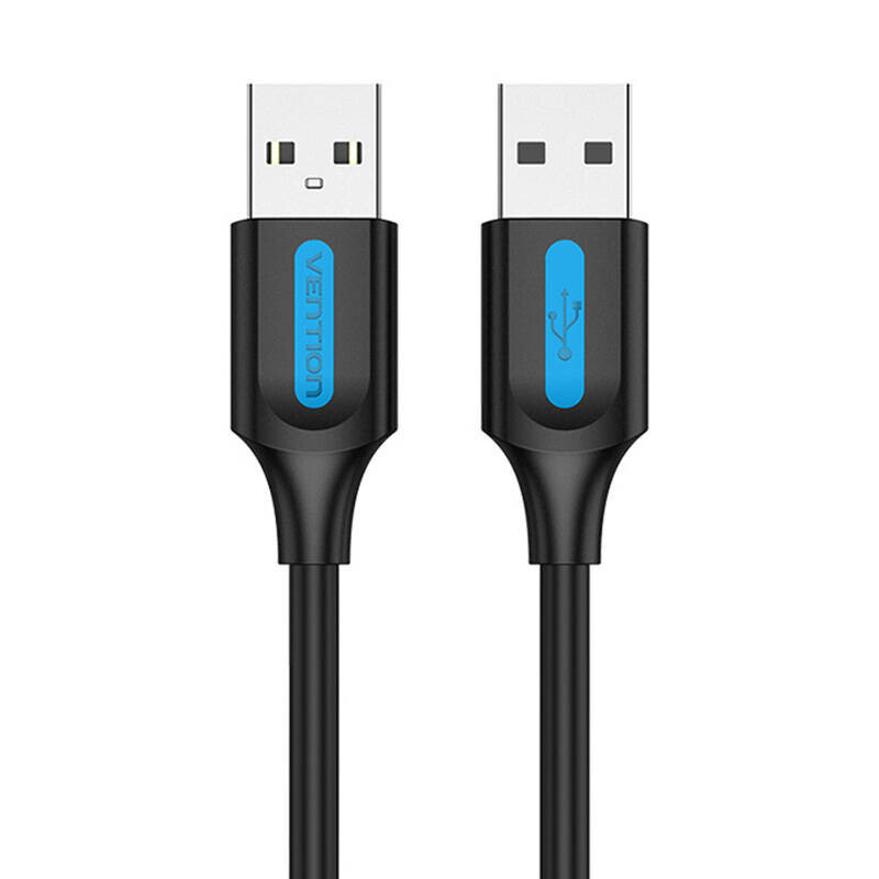 Vention USB A naar USB A kabel, USB 2.0, 3 meter, zwart