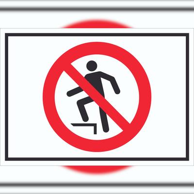 HB-Druck Aufsteigen verboten Symbol Schild A0 (841x1189mm)