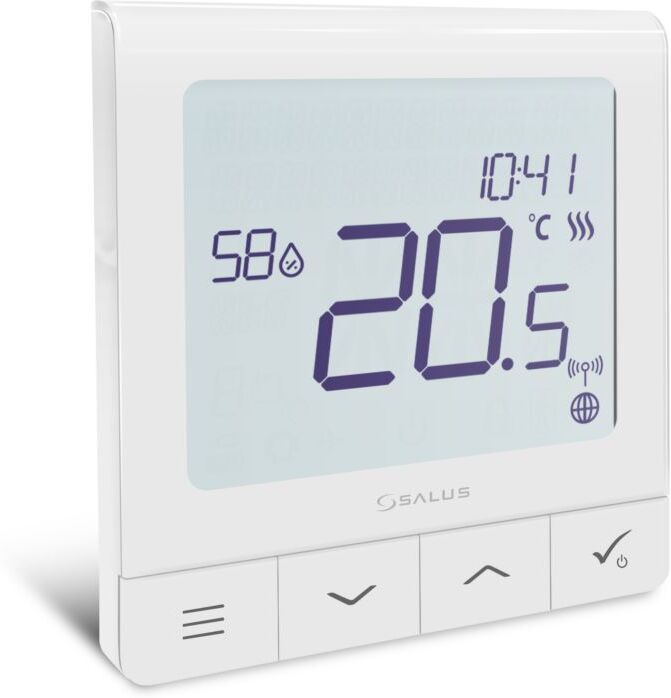 Premium Salus ultraflacher Raumthermostat 113610 Unterputz 230V mit großem Display