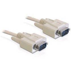 Delock Seriell Anschlusskabel [1x D-SUB-Stecker 9pol. - 1x D-SUB-Stecker 9pol.] 1 m Beige 82980