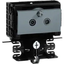 tehalit Geräteträger-Technikteil DATA Stichleitungsdose SL 20x55mm, Dekor Aluminium