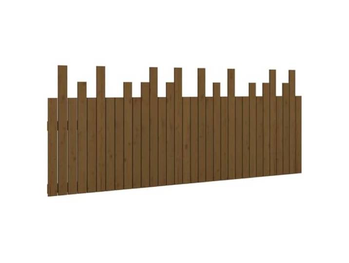 HGLADYU Wandmontage Kopfteil Honigbraun aus Massivholz Kiefer, 204x3x80 cm – Wand-Kopfteil für Ihr Bett