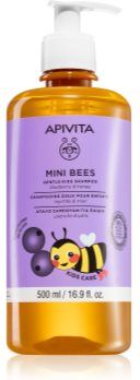 Apivita Mini Bees Gentle Kids Shampoo Blueberry & Honey champô para cabelos finos para crianças 500 ml. Mini Bees Gentle Kids Shampoo Blueberry & Honey