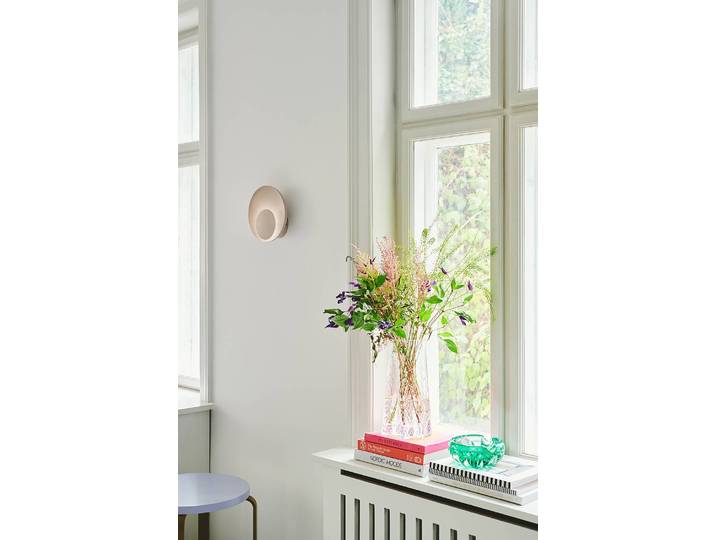 Applique murale Marsi 21 x 21 x 8cm Beige/Beige Aluminium thermopoudré Module LED