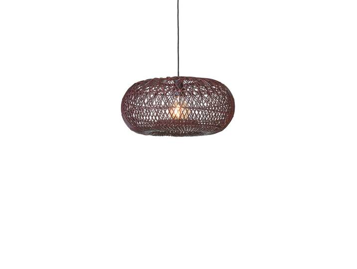 Good & Mojo Hängeleuchte, Bordeaux, Naturmaterialien, rund, 23 cm, Lampen & Leuchten, Innenbeleuchtung, Hängelampen, Pendelleuchte