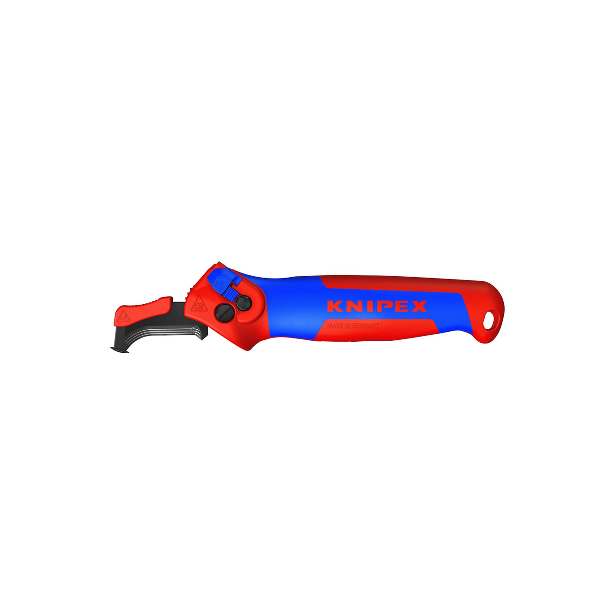 KNIPEX 16 50 145 SB Abmantelungsmesser mit Gleitschuh und Ratschenfunktion mit Mehrkomponenten-Hüllen 146 mm)