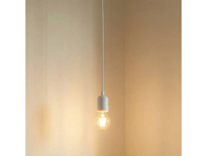 Hattie Pendelleuchte, Fassung E27, Ø 4,7 cm, weiß, Metall - Lindby - Esszimmer - Modern - Aluminium - Einflammig