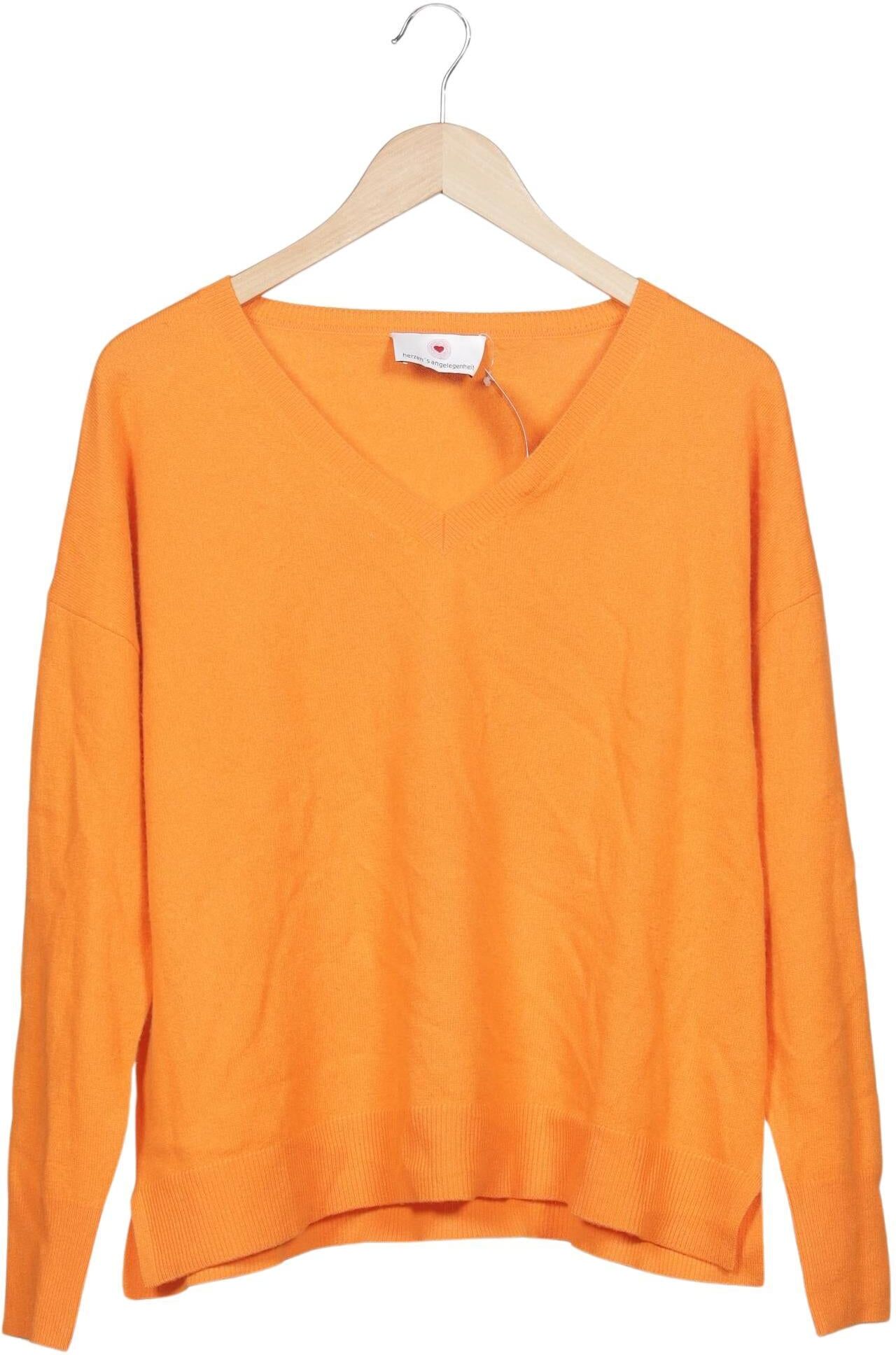 Herzensangelegenheit Damen Pullover, Orange, Gr. EU 40, Kaschmir - Second Hand