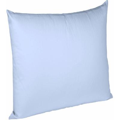 Kissenbezug FLEURESSE "Colours Mako Satin, 100% Baumwolle, mit Reißverschluss", blau (bleu), B:80cm L:80cm, Mako-Satin, Mako-Satin, Kissenbezüge, Kissenbezug, Mako Satin, glänzend, glatt, Premium Qualität