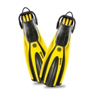 Mares Geräteflosse Superchannel - OH - mit Bungee - Gelb - Gr: R