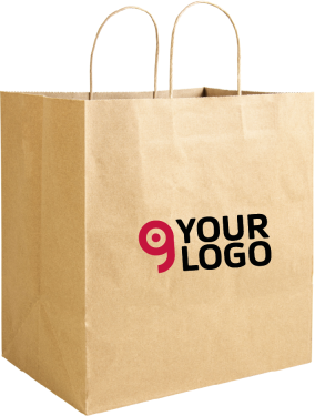 Shopper in carta riciclata con soffietto Personalizzate o neutre Handle bags
