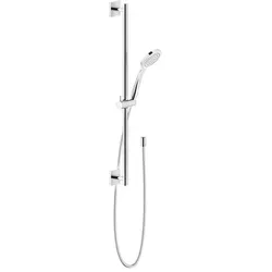 Gessi Rilievo, Brausestangen-Set 800 mm, mit 1-Strahl-Antikalkhandbrause und Brauseschlauch 1,50 m, 59245031, Farbe: Chrom