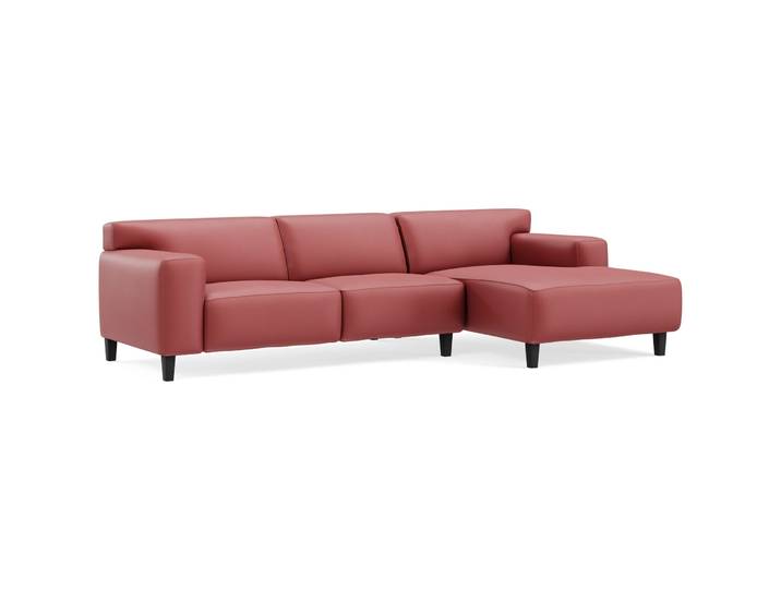 Ecksofa Vada Leder cherry B 300 T 160 cm - Möbel Konfigurator: Traummöbel individuell zusammenstellen