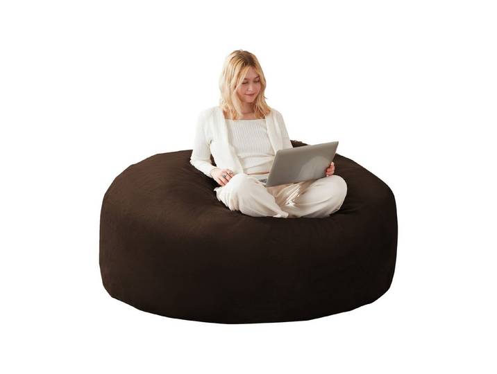HAUSS SPOLE Sitzsack für Wohnzimmer,Einsitzer Relaxsessel mit waschbaren Bezügen,Braun