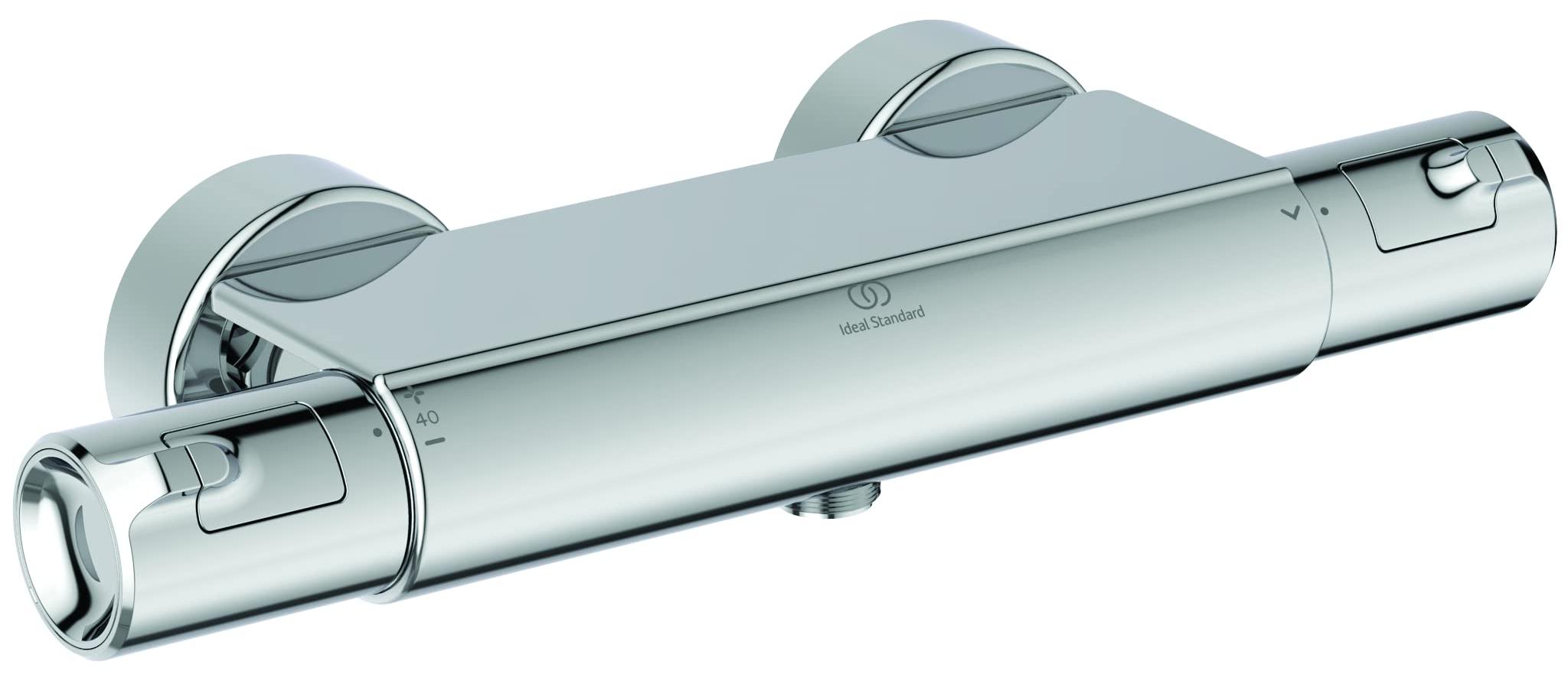 Aufbau-Duschthermostat mit Ablage, Chrom, 32,5x10x6 cm