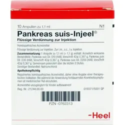 PANKREAS SUIS Injeel Ampullen 10 St