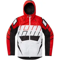 Icon Airform Retro, Textiljacke - Rot/Weiß/Schwarz - S