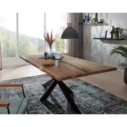 3S Frankenmöbel »Eclipse« Epoxid Wildeiche Esstisch 240x100 cm / Epoxid schwarz