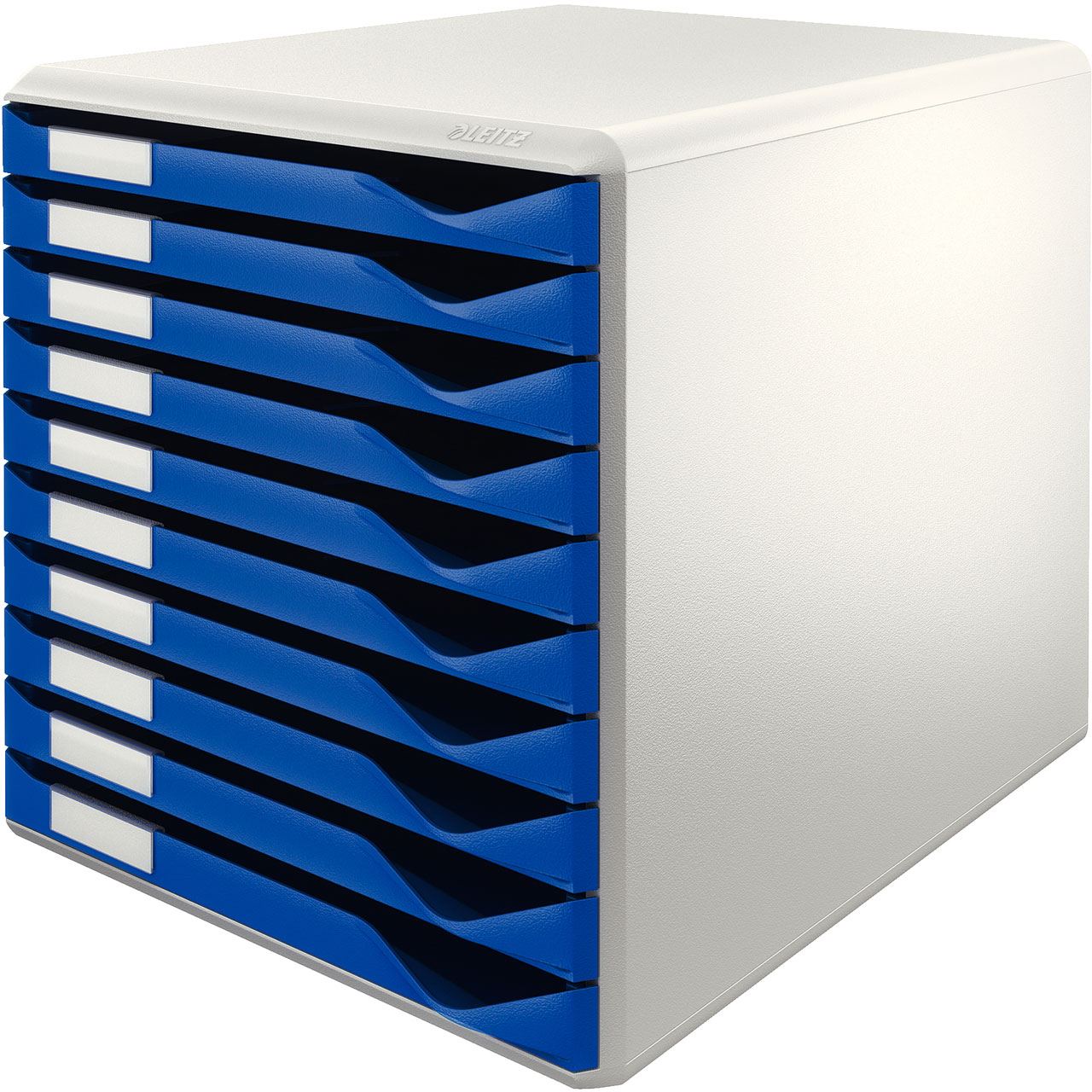 LEITZ Schubladenbox Formular-Set blau 52810035, DIN A4 mit 10 Schubladen