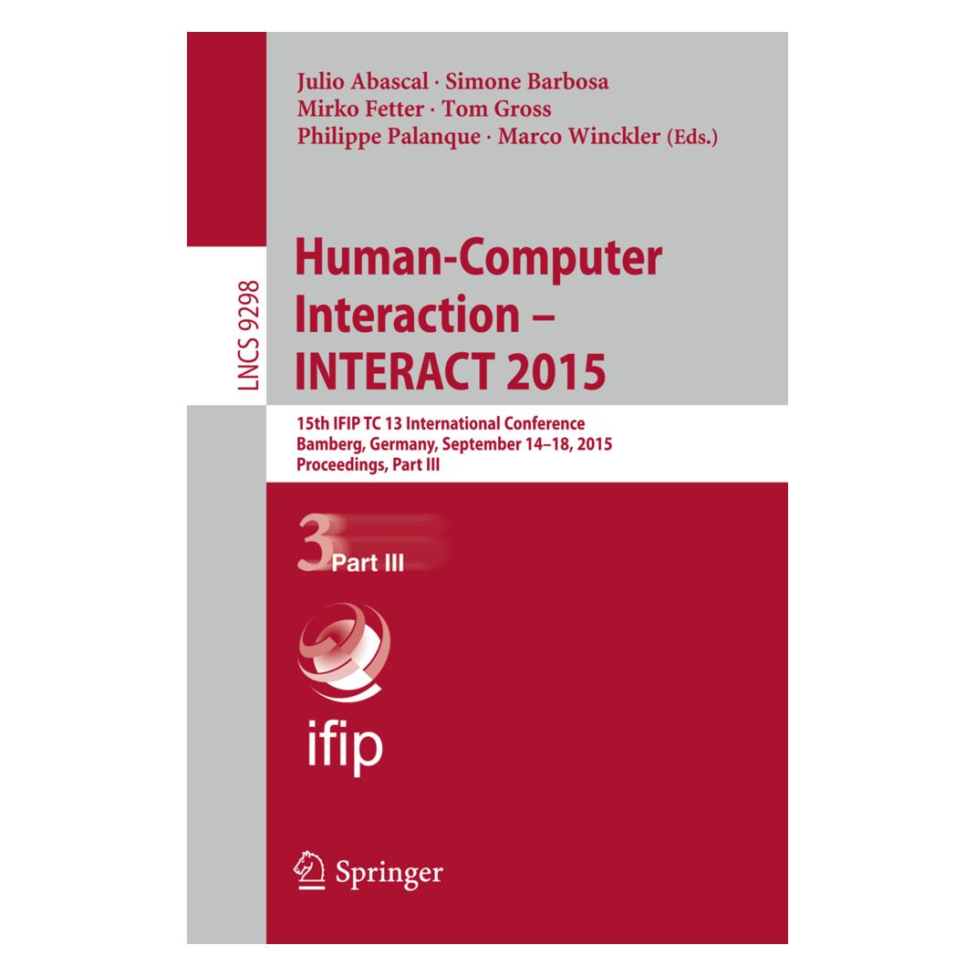 Springer Human-Computer Interaction - INTERACT 2015 (Englisch, Softcover) (15901998)