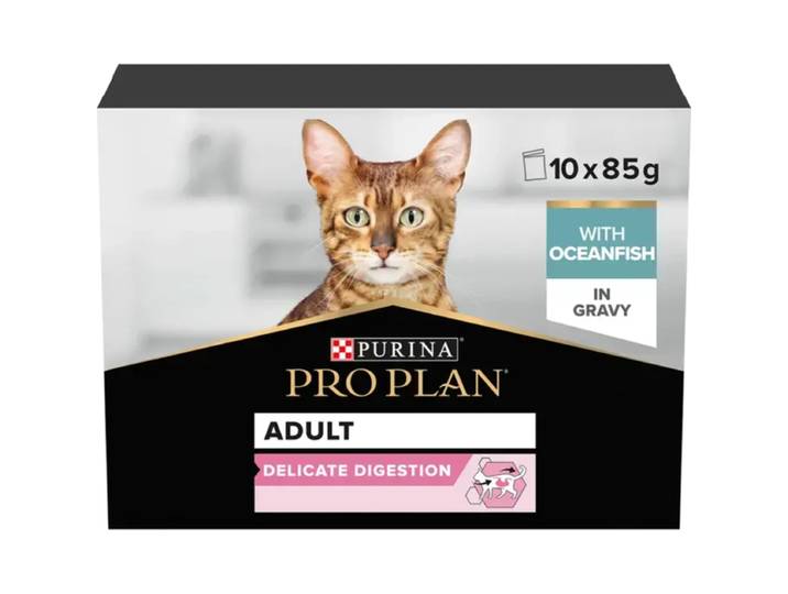 PRO PLAN Pouch pour chat poisson délicat 10x85 g
