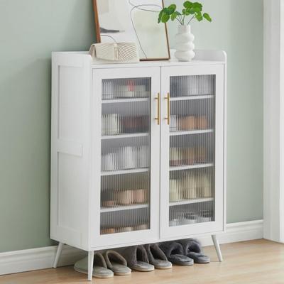 Garvee 5-Tier Shoe Storage Cabinet with Glass Doors