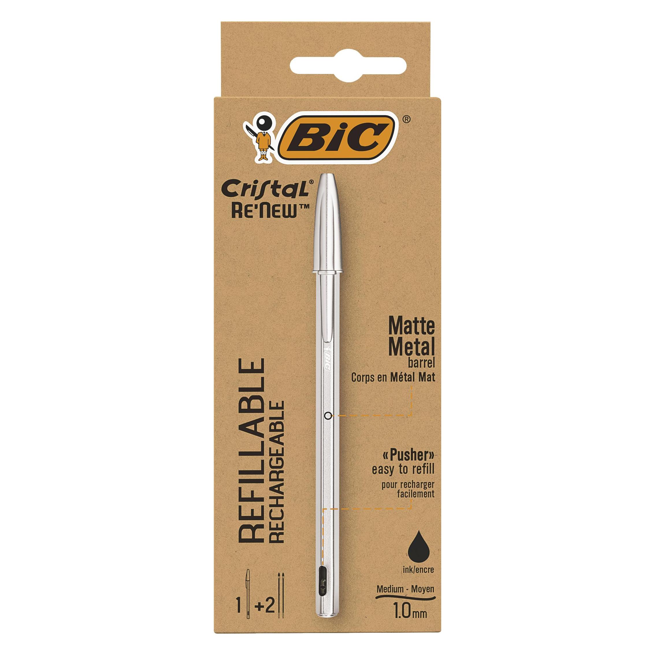 Bic Kugelschreiber Cristal RE'NEW, schwarz (1x) (997201)