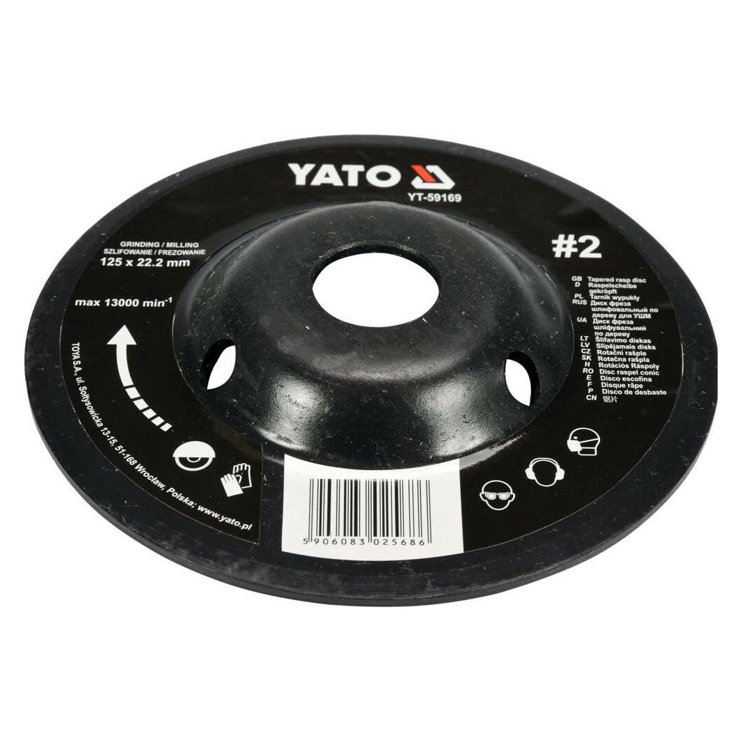 Yato Profi Raspelscheibe für Winkelschleifer 125mm Nr2 Konvex (YT-59169)