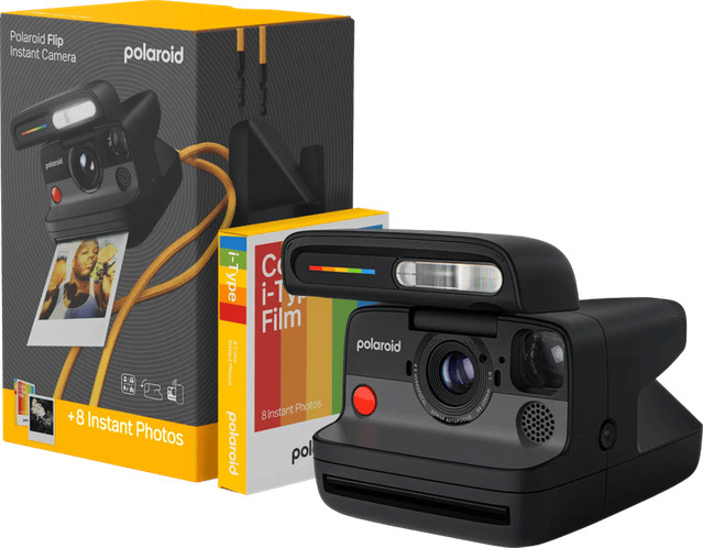 Polaroid Flip Zwart met 8 stuks Color Film