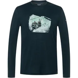 Super Natural, Herren, Funktionsshirt, Snow Tour (XL), Blau