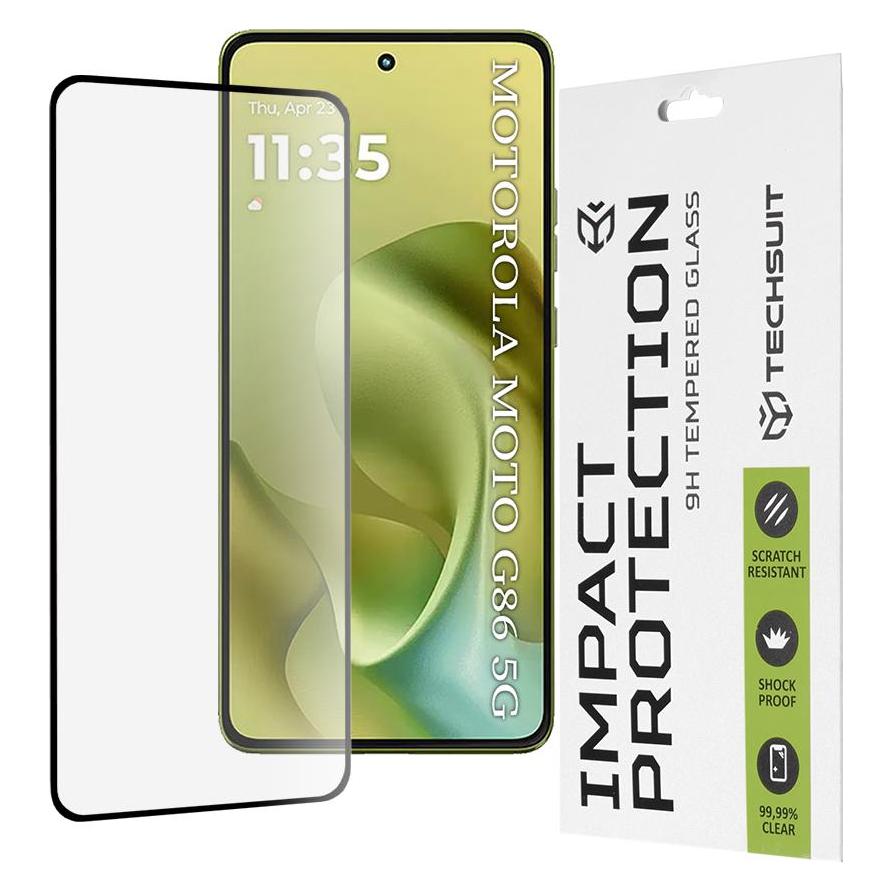Techsuit - 111D Full Cover / Full Glue Glass - Motorola Moto G86 - Black (Motorola Moto G86) (59748985)