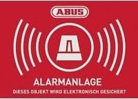 ABUS Waarschuwingssticker alarm met logo, 74 x 52,5 mm