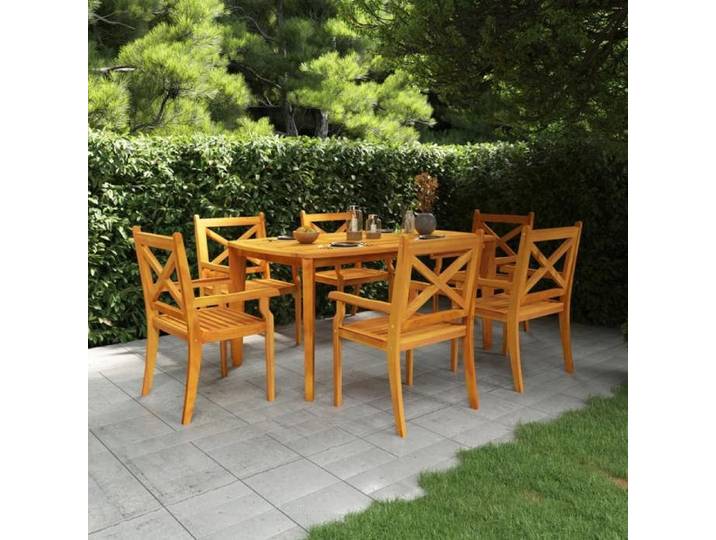 Classique Table Terrasse Table de jardin - CFM - 160x90x75 cm Bois d'acacia solide 87283