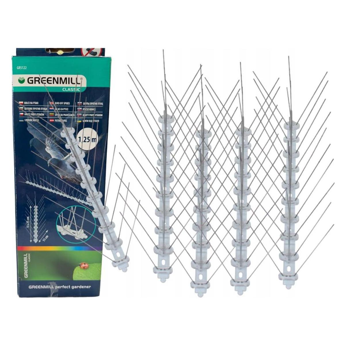 Greenmill Vogelabwehrspitzen aus Edelstahl, 1,25 m (42453972)