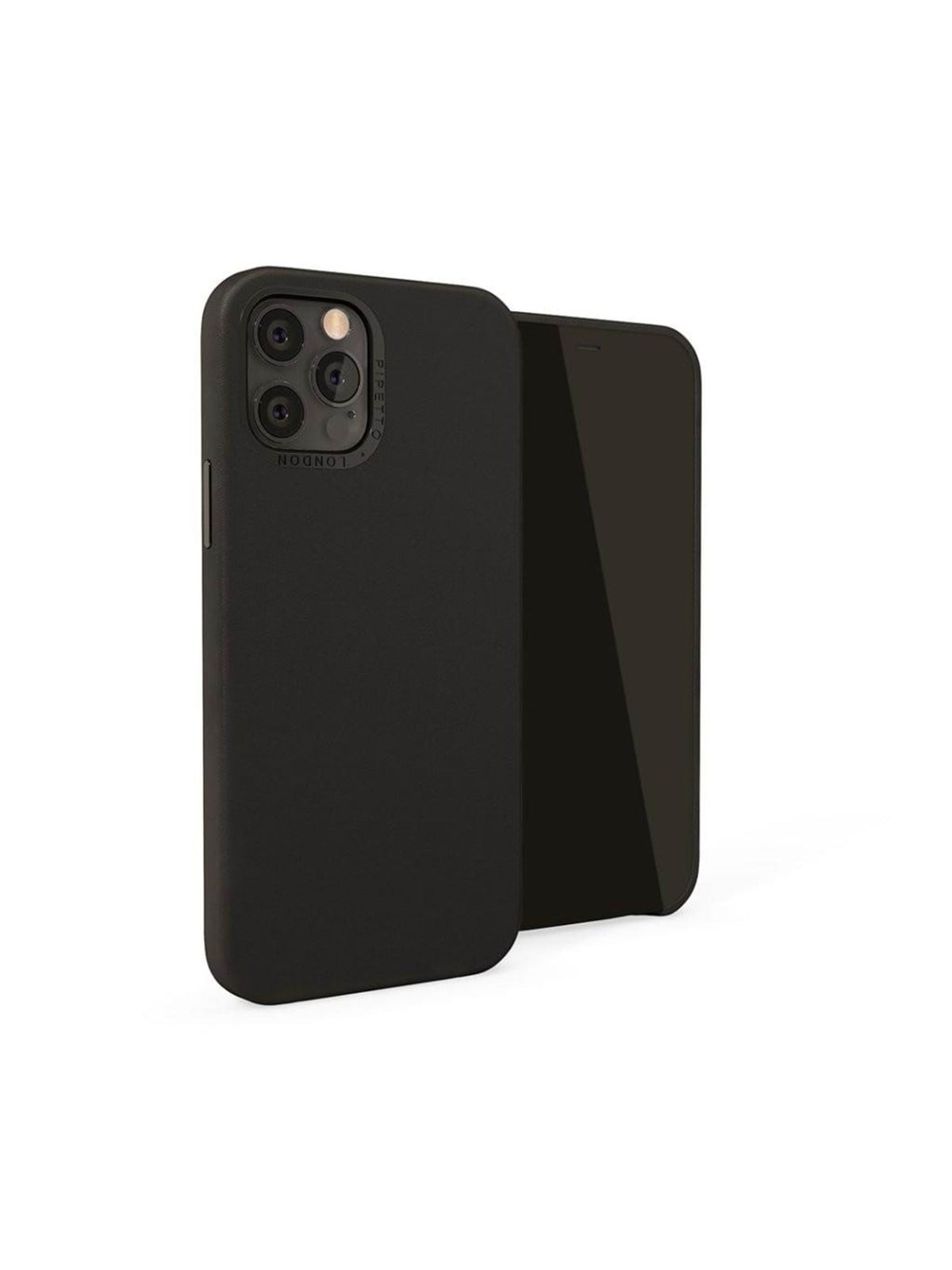 Pipetto Magnetic Leather Case for 12 Pro Max - with magnetic holder - Black