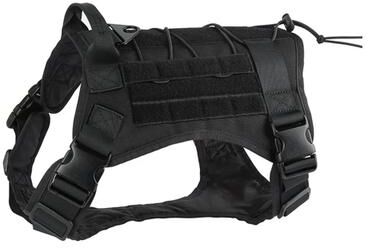 Uplift Essentials Professional Heavy Duty Tactical Dog Harness With No Pull Design black l