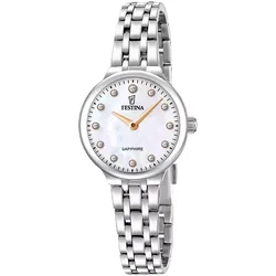Festina F20744/1 Damenuhr Quarz Silberfarben/Perlmutt
