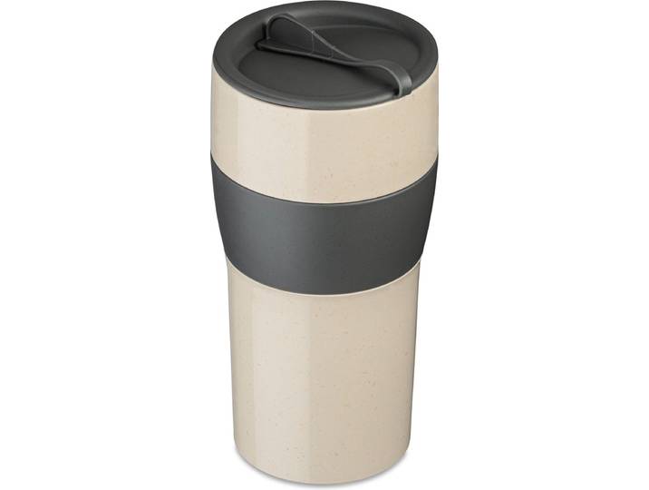 Herbruikbare Koffiebeker\, 0.7 L\, Natuur As Grijs\, Organic Bio-Circular - Koziol Aroma To Go XL