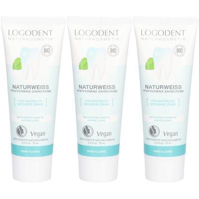 Naturweiss Pfefferminz-Zahncreme x3 3x75 ml Zahncreme