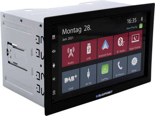 Blaupunkt Rotterdam 600 DAB Autoradio Apple CarPlay, Android Auto, Integriertes Navigationssystem, inkl. Fernbedienung, inkl