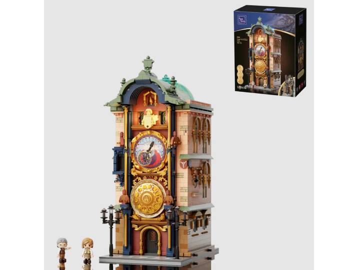 Pantasy 85045 Prager Rathausuhr Astronomieturm mit Beleuchtung Konstruktions-Spielset, (2441 St)