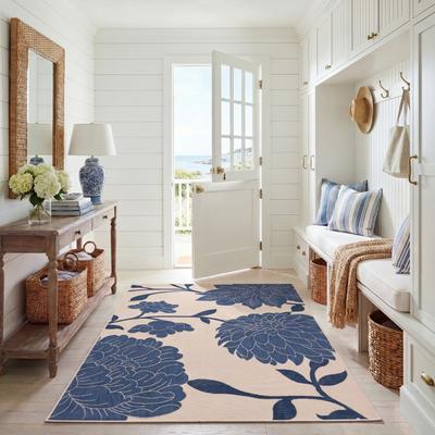 SAFAVIEH Courtyard Alison Floral Indoor/ Outdoor Waterproof Patio Backyard Rug
