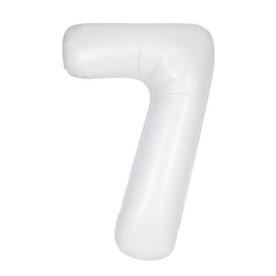 XL Folienballon weiss Zahl 7